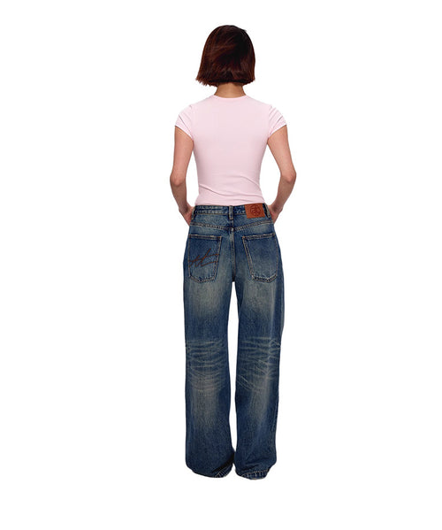 Women's Form-Fitting Pink Short Sleeve T-Shirt Slim Fit Crew Neck Basic Top